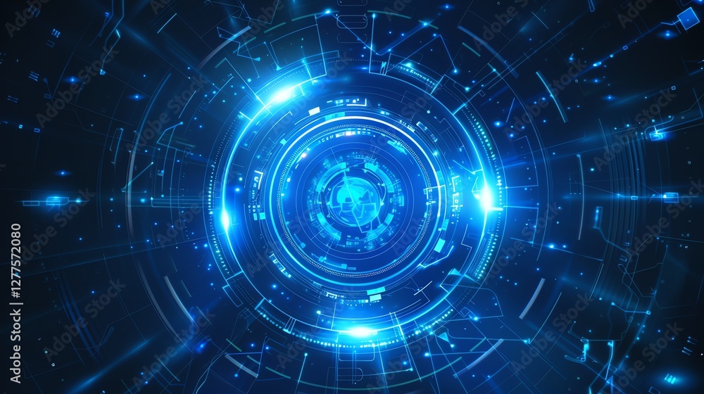 Abstract blue glowing geometric lines on a dark blue background. Futuristic, modern design perfect for covers, posters, banners, and websites. Abstract blue glowing geometric lines on a dark blue background. Futuristic, modern design perfect for covers, posters, banners, and websites.