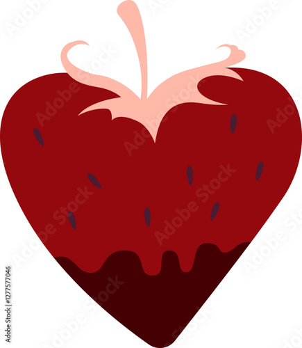 Chocolate-Dipped Heart-Shaped Strawberries