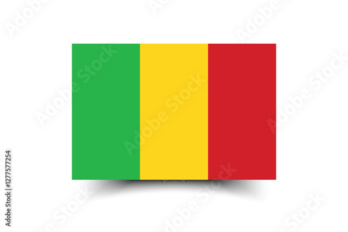 Flag of Mali. Mali flag official colors and proportion digital vector illustration