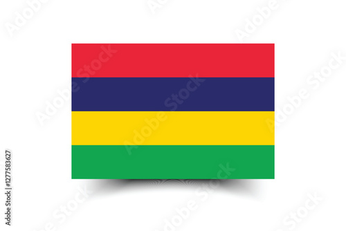 Flag of Mauritius. Mauritius flag official colors and proportion digital vector illustration