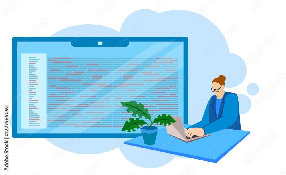 Phishing by email. hacker attacks a Laptop with a fake website. fraud scam and steal private data on devices. vector illustration isometric flat design for cyber security awareness concept. Phishing by email. hacker attacks a Laptop with a fake website. fraud scam and steal private data on devices. vector illustration isometric flat design for cyber security awareness concept.