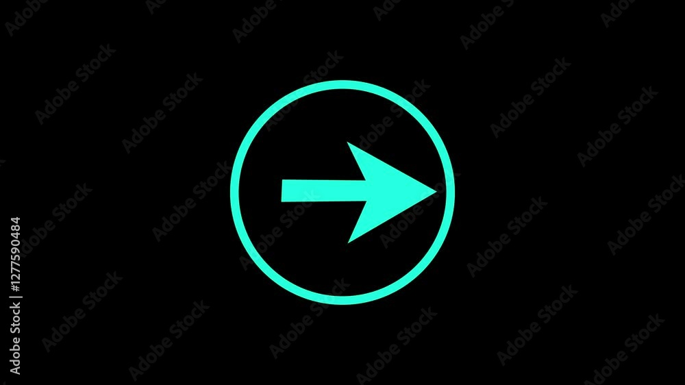Arrow pointing right side animation.Right arrow for road direction Arrow pointing right side animation.Right arrow for road direction
