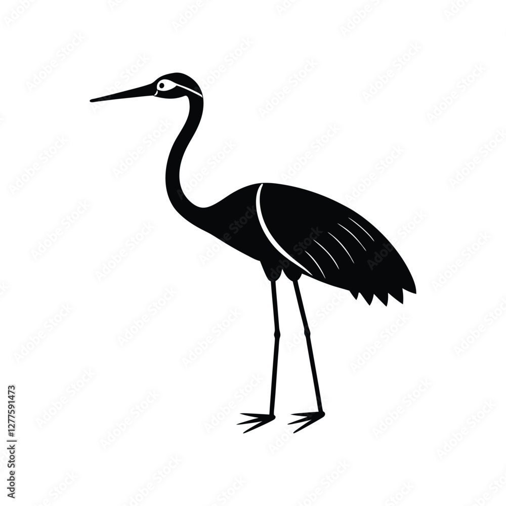 Obraz premium crane on white background