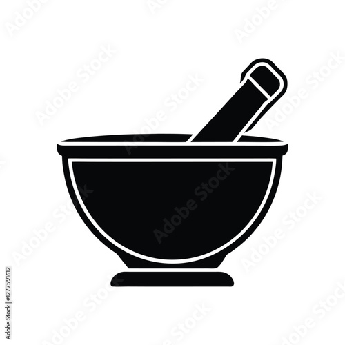 mortar and pestle isolated