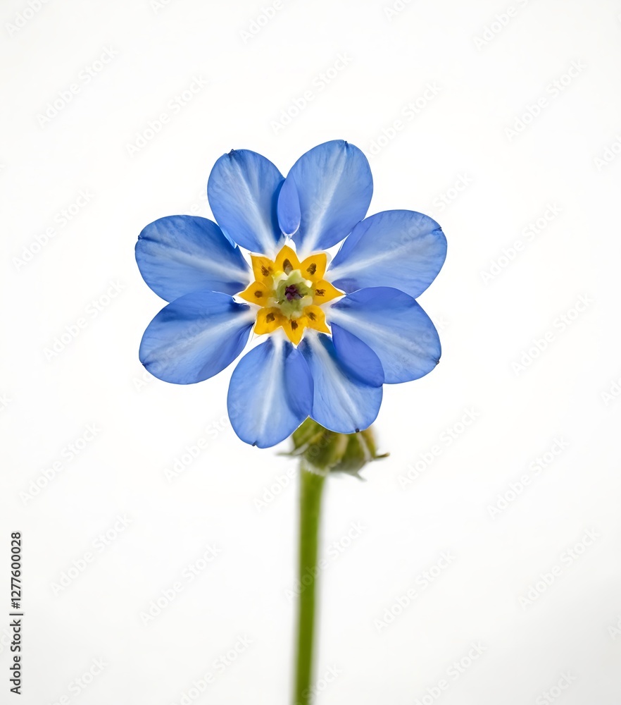 Fototapeta premium blue flower on white background