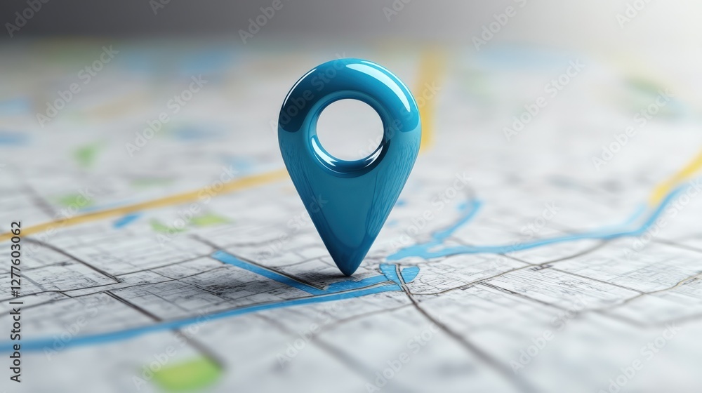 Blue 3D location icon marker or route GPS position navigator sign and travel navigation pin, road map pointer symbol isolated. A clear visual representation of direction tracking, discovery Blue 3D location icon marker or route GPS position navigator sign and travel navigation pin, road map pointer symbol isolated. A clear visual representation of direction tracking, discovery