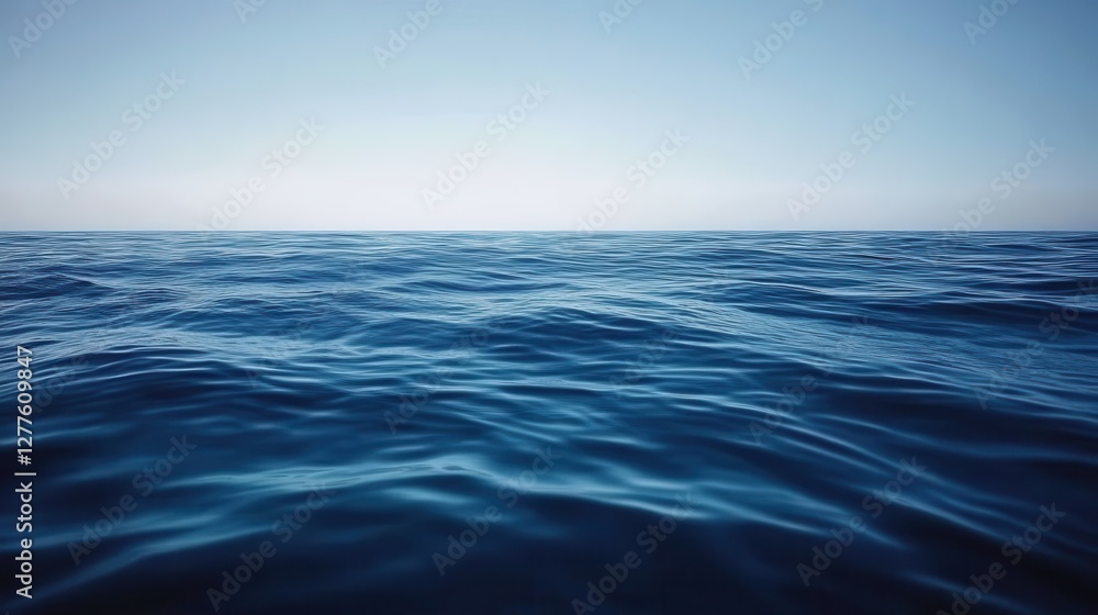 Obraz premium Calm Ocean Water Blue Sea Surface Texture Minimalist Seascape