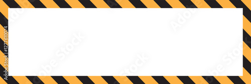 Warning Strips vector illustration, Warning striped and Frame background, Black and yellow stripes. Abstract concept graphic element. Construction sign. Art design line of crime places. EPS10