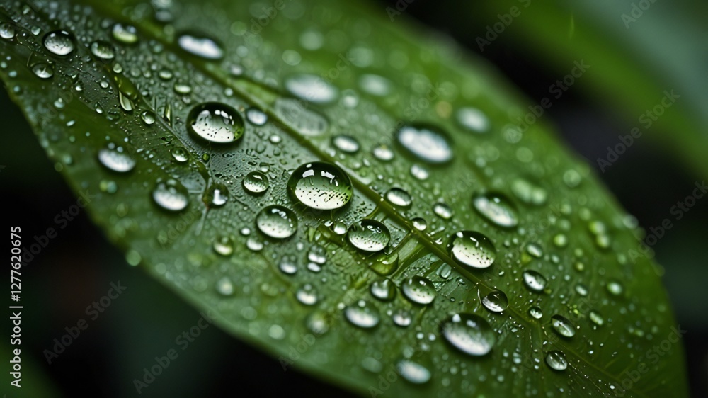 rain water drop on green leaf closeup natural background
rain water drop on green leaf closeup natural background