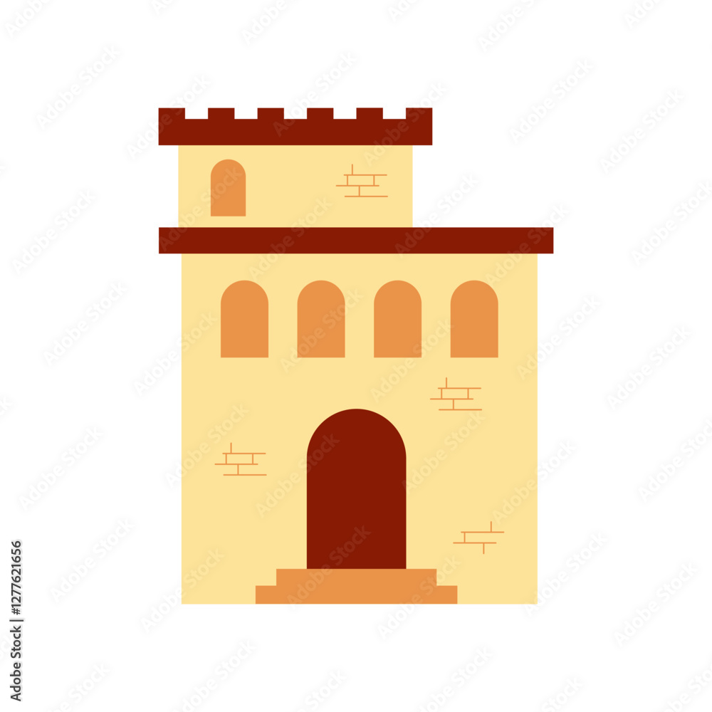 Fototapeta premium Arabian Landscape Element Castle 