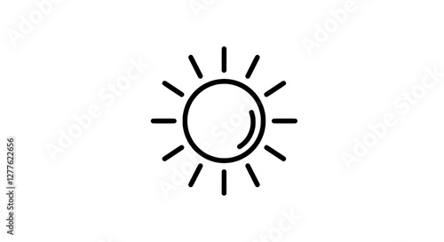 Sun Symbol: A minimalistic depiction of the sun, with radiating rays emanating from a central circle, conveys warmth and energy. 