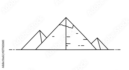 Pyramid Minimalism: Clean lines and a minimalist aesthetic shape the iconic pyramids of Giza, evoking the grandeur of ancient architecture and a sense of timeless mystery.