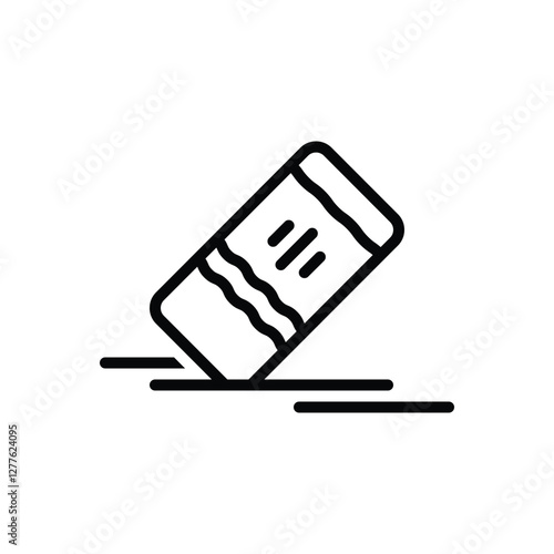 Black line icon for eraser