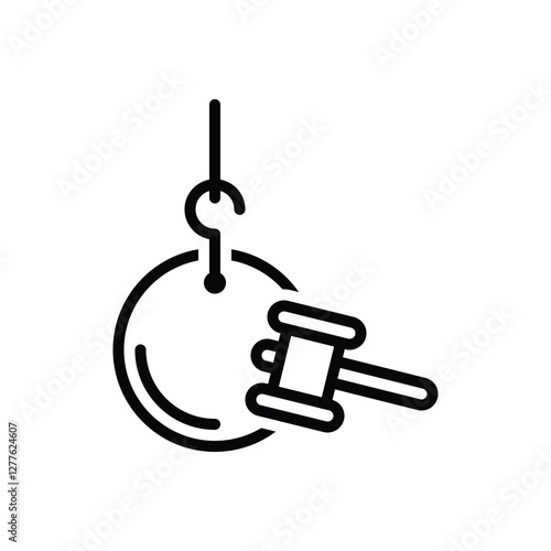 Black line icon for school bell