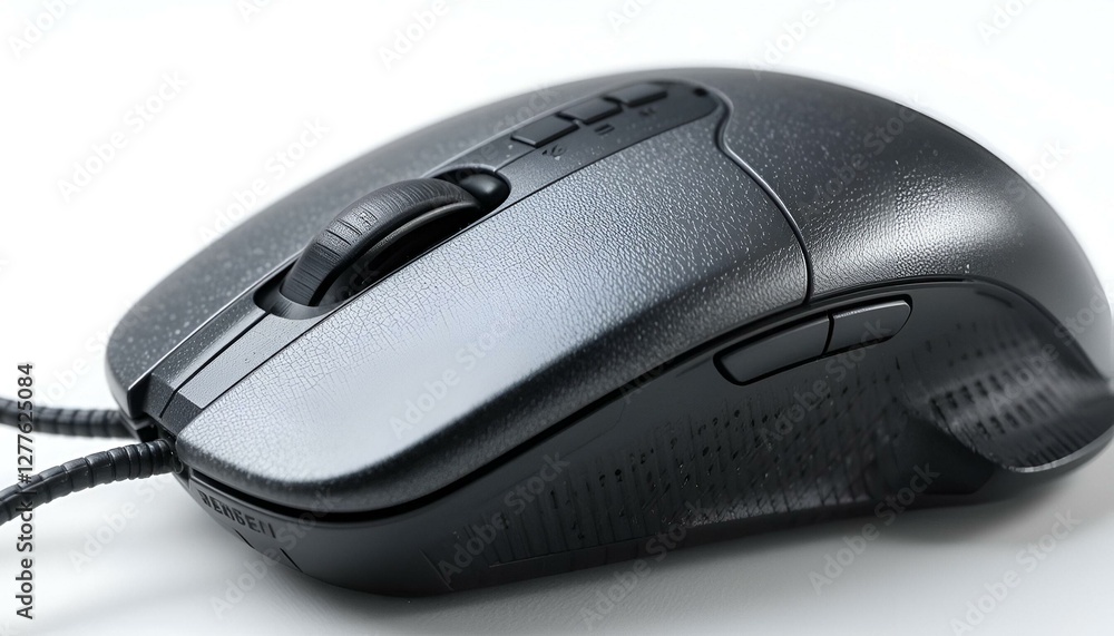 computer mouse with wire isolated on a white background computer mouse with wire isolated on a white background