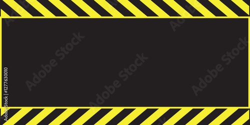 Warning Strips vector illustration, Warning striped and Frame background, Black and yellow stripes. Abstract concept graphic element. Construction sign. Art design line of crime places. EPS10