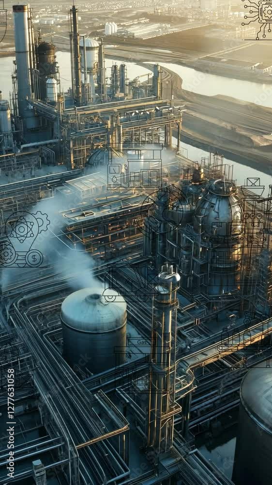 Modern plant and communication network concept. IoT (Internet of Things). INDUSTRY 4.0 Modern plant and communication network concept. IoT (Internet of Things). INDUSTRY 4.0