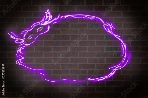 Frame Raspberry Color with Mardi Gras Mask, Neon Template for Web and Print