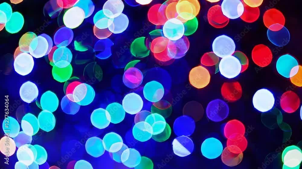 Colorful bokeh lights in various shades of red, green, blue, and yellow against a dark background. Abstract festive and vibrant concept Colorful bokeh lights in various shades of red, green, blue, and yellow against a dark background. Abstract festive and vibrant concept