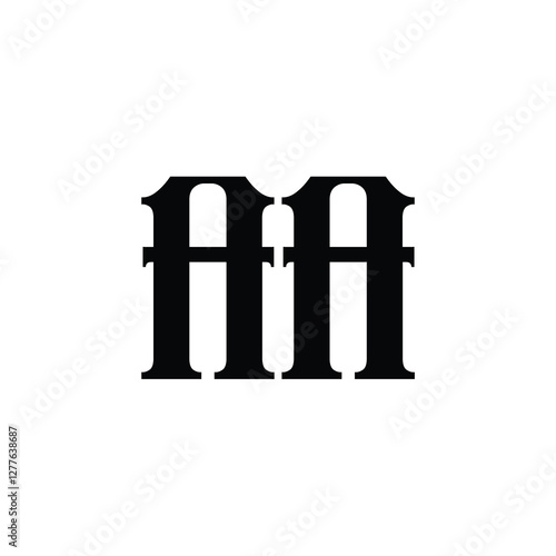 AA monogram logo design letter text name symbol monochrome logotype alphabet character simple logo