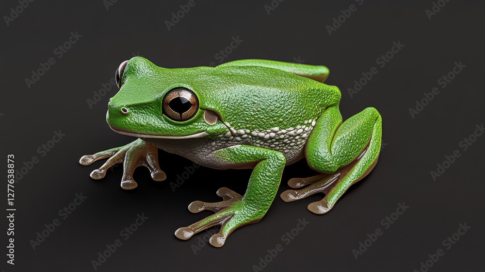 Obraz premium Tree frog in a natural habitat close-up photography rainforest environment detailed realism