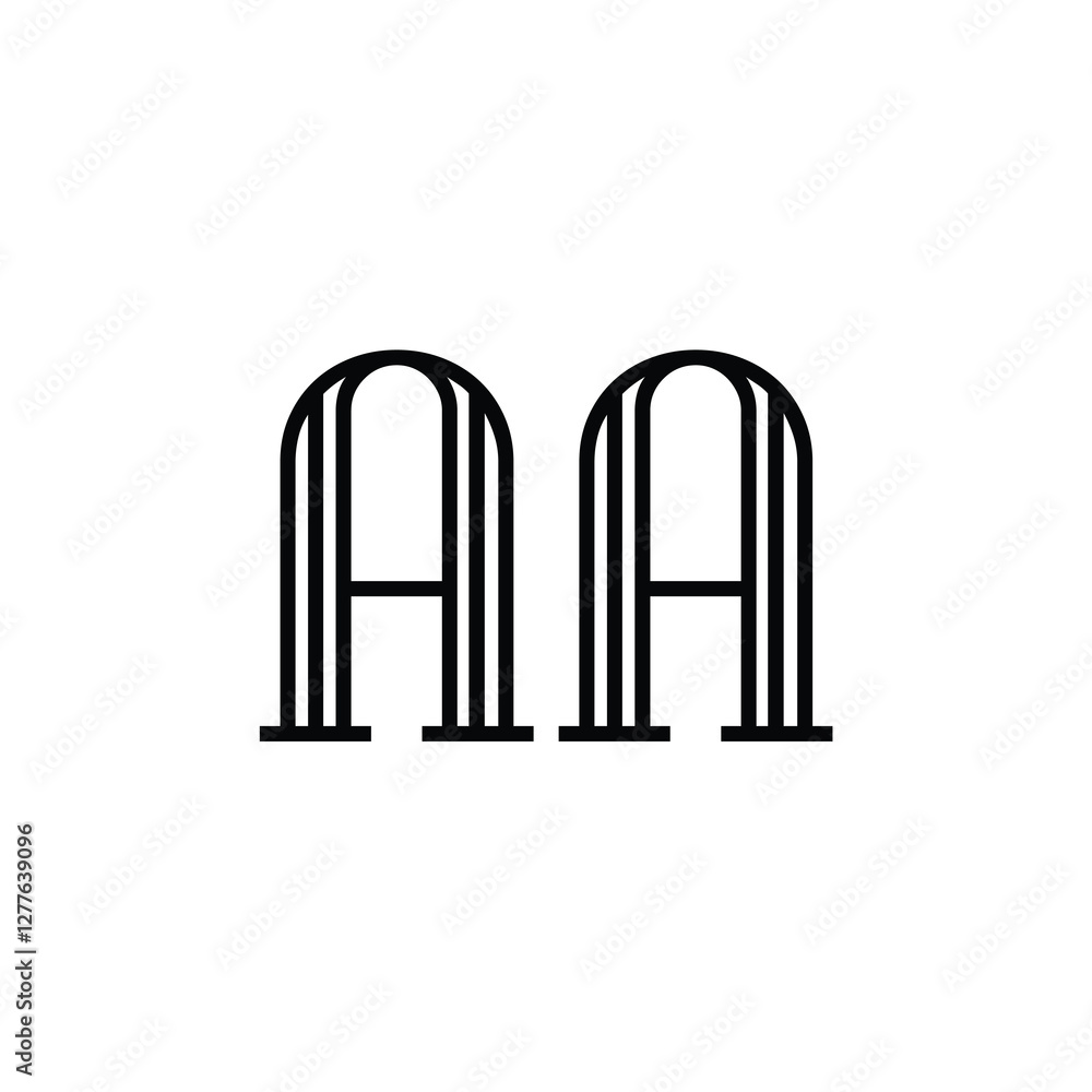 AA monogram logo design letter text name symbol monochrome logotype alphabet character simple logo AA monogram logo design letter text name symbol monochrome logotype alphabet character simple logo