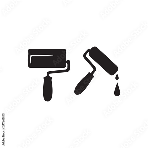 paint roller vector illustration