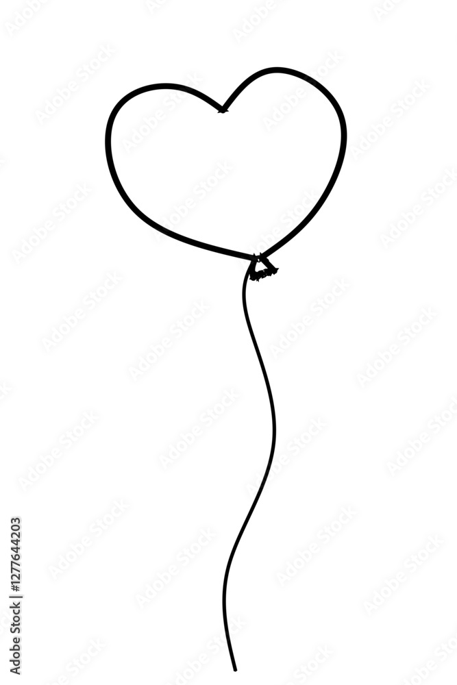 hand drawing heart in outline style hand drawing heart in outline style