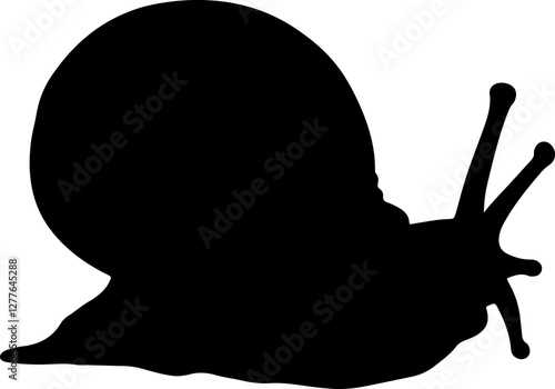 Snail silhouette illustration vector design.