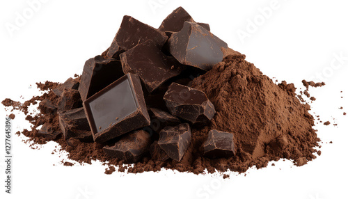 Dark Chocolate Chunks and Cocoa Powder