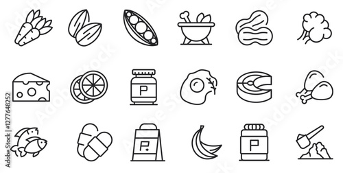 Protein nutrient icon, outline style. vector. editable