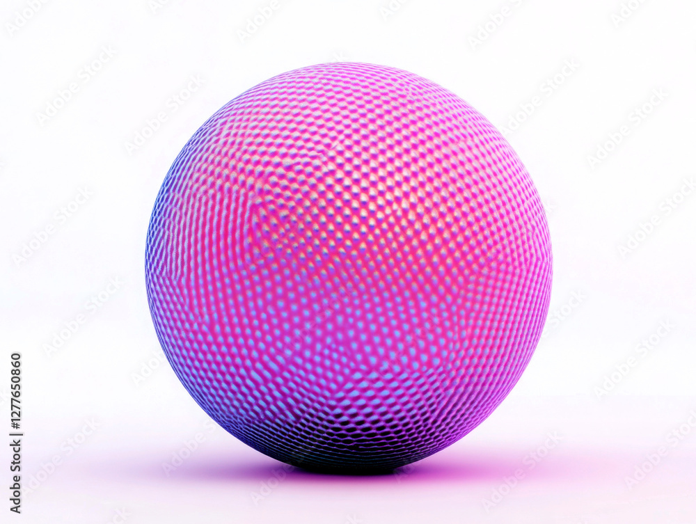 A colorful 3D geometric sphere with a textured surface. A colorful 3D geometric sphere with a textured surface.