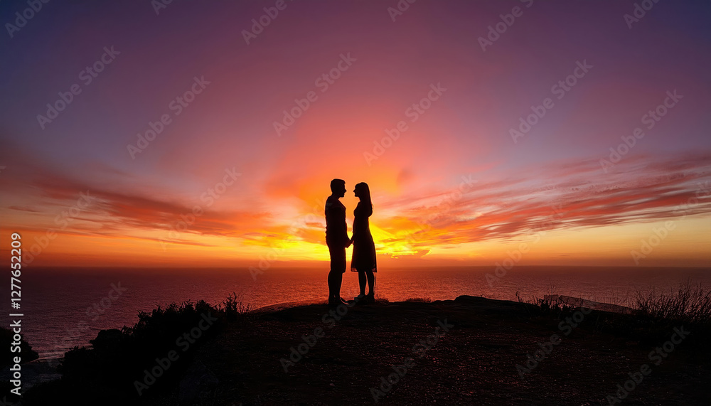romantic silhouette of couple holding hands at sunset romantic silhouette of couple holding hands at sunset