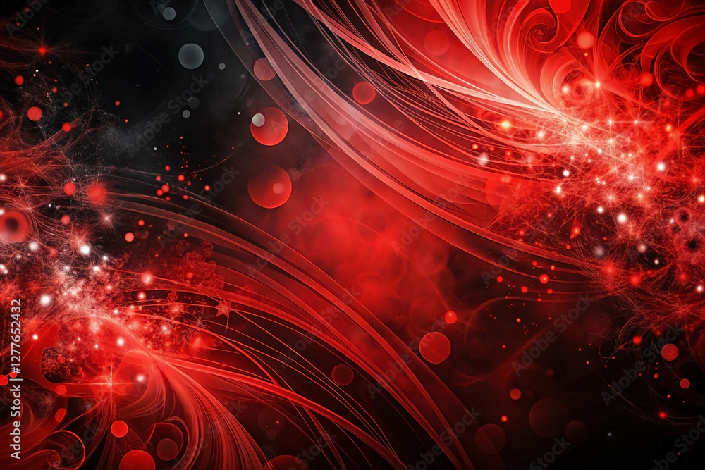 Red abstract swirls, bokeh background, digital art, website design Red abstract swirls, bokeh background, digital art, website design