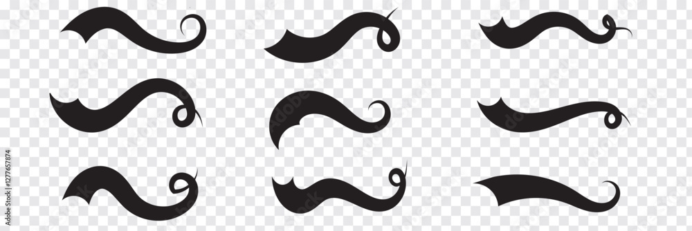Swoosh, swash underline stroke set. Hand drawn swirl swoosh underline calligraphic element. Vector illustration. Variety Design. Eps10 Swoosh, swash underline stroke set. Hand drawn swirl swoosh underline calligraphic element. Vector illustration. Variety Design. Eps10