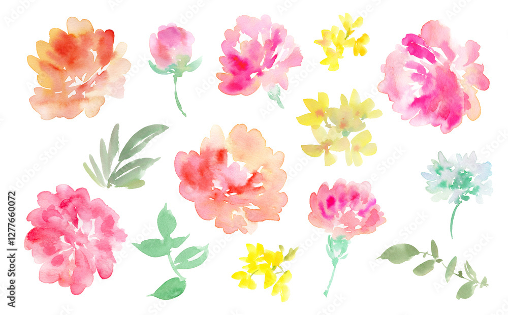 A set of abstract watercolor carnation PNG illustrations. A hand-painted carnation clipart collection for Mother's Day. A set of abstract watercolor carnation PNG illustrations. A hand-painted carnation clipart collection for Mother's Day.