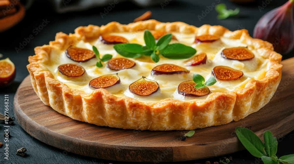 Indulge in the flavors of the Mediterranean with this delightful cheese and fig tart Showcasing a flaky, golden crust, this delicious dessert is perfect for any occasion Learn how to bake your own Indulge in the flavors of the Mediterranean with this delightful cheese and fig tart Showcasing a flaky, golden crust, this delicious dessert is perfect for any occasion Learn how to bake your own