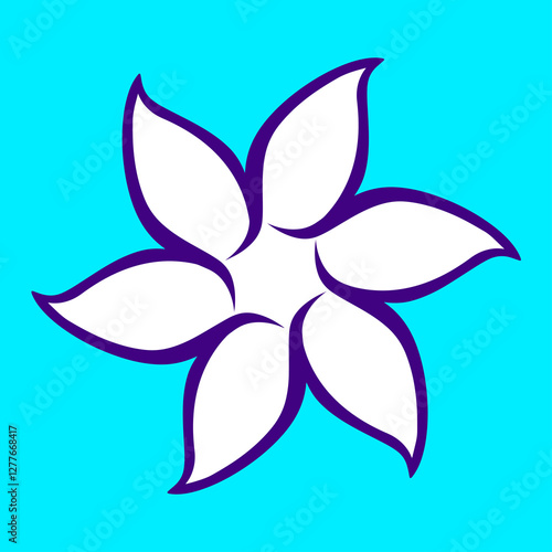 Purple Color Flower Logo illustration