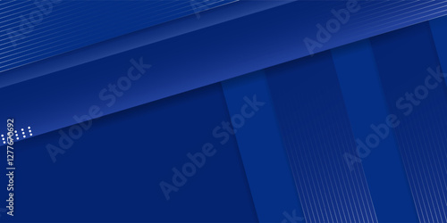 Abstract blue background with glowing geometric lines. Modern blue gradient square shape design. Futuristic technology concept.