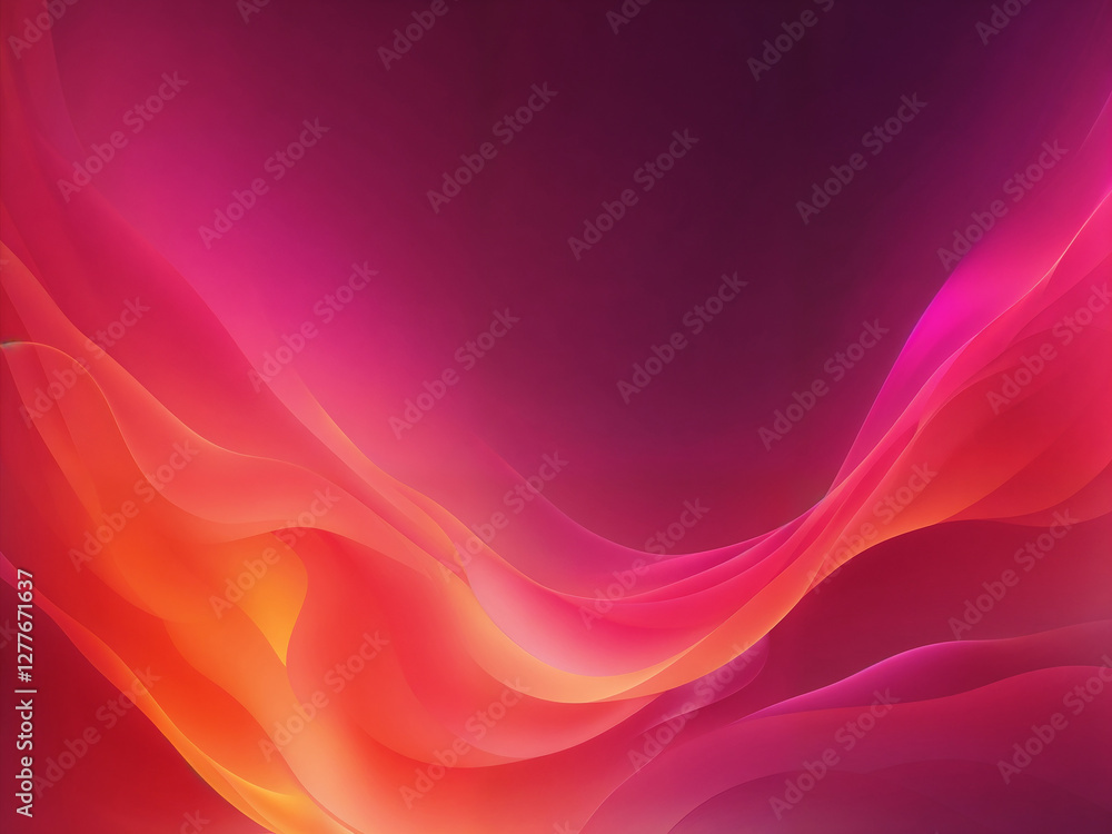 Obraz premium Abstract glow Bright vibrant pink, red and orange mesh gradient background shine neon fire flame concept