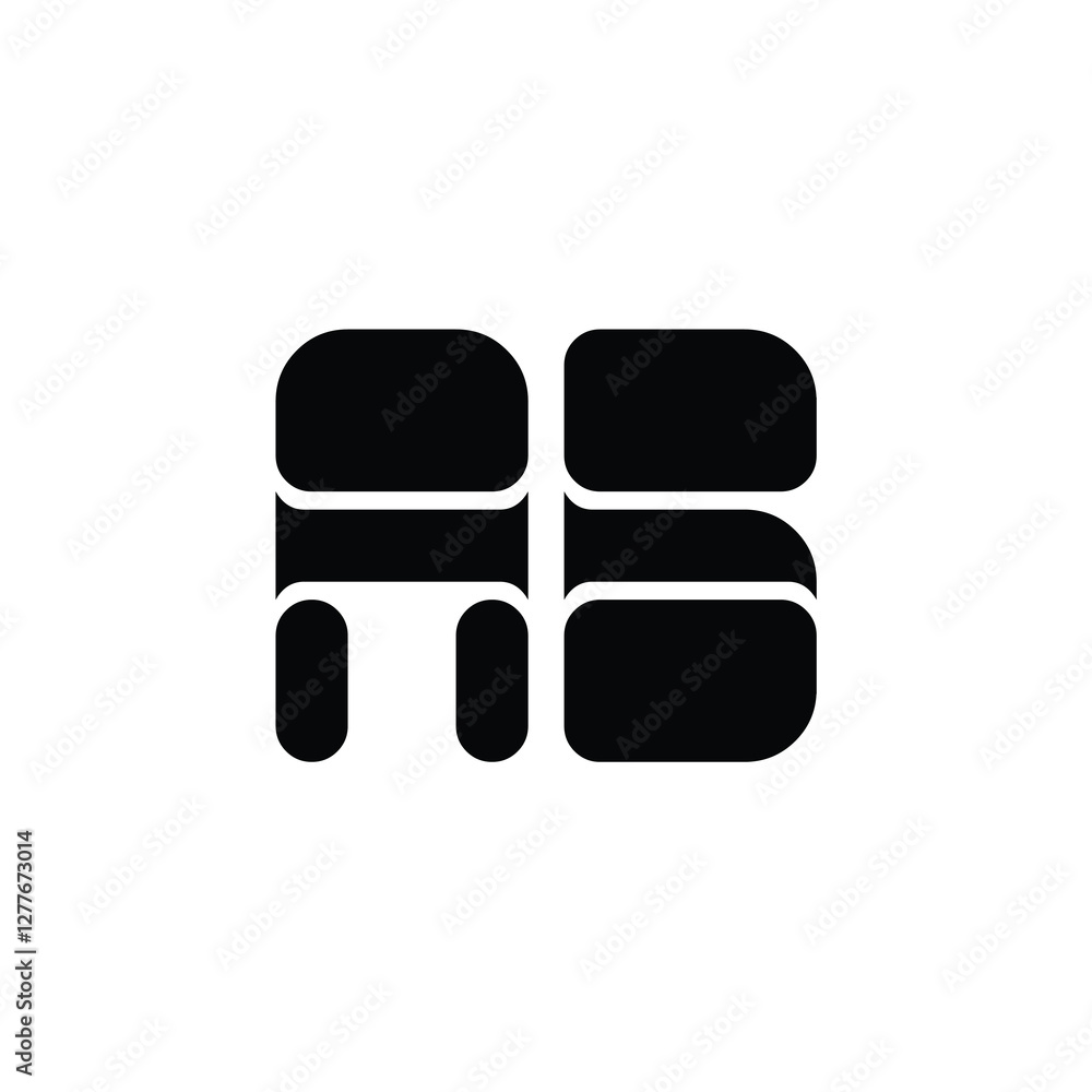 AB monogram logo design letter text name symbol monochrome logotype alphabet character simple logo AB monogram logo design letter text name symbol monochrome logotype alphabet character simple logo