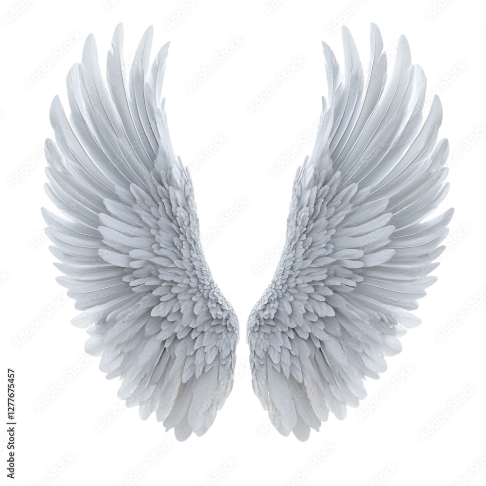 Obraz premium Majestic White Wings Soaring High Pure Serenity Peace