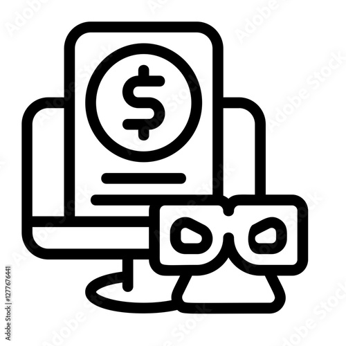 Financial Fraud Line Icon