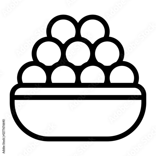 Glutinous Rice Balls Line Icon