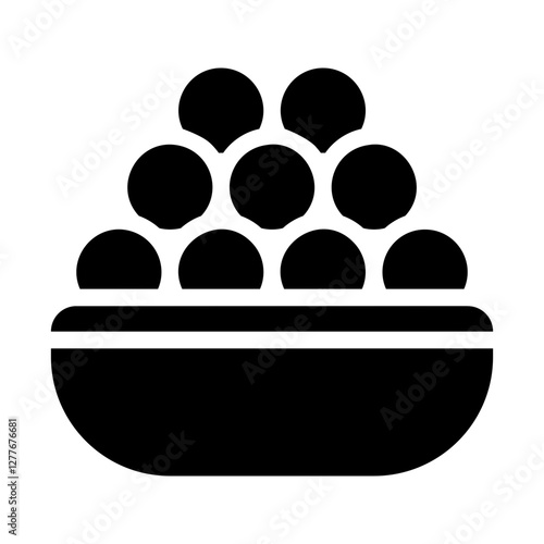 Glutinous Rice Balls Solid Icon