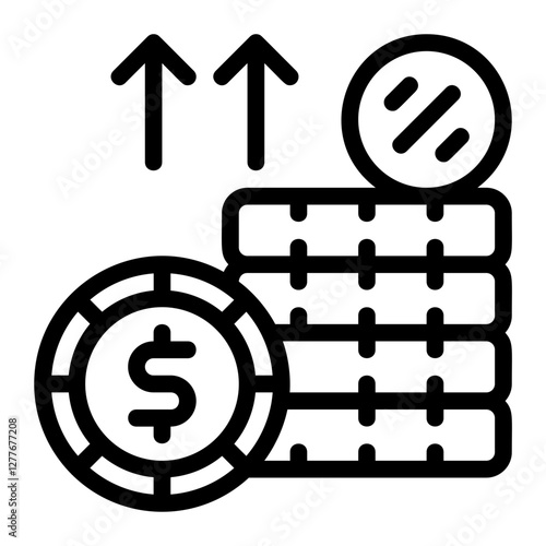 High Interest Loans Line Icon