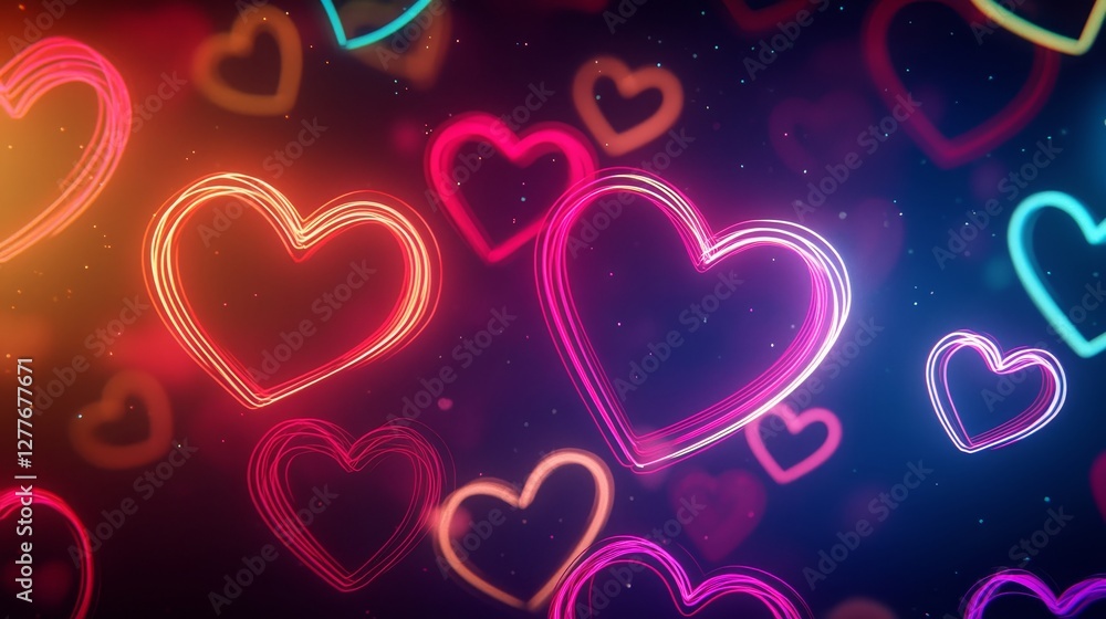 Psychedelic style GIF with neon hearts morphing into various abstract shapes, swirling rainbow colors, mesmerizing loop Psychedelic style GIF with neon hearts morphing into various abstract shapes, swirling rainbow colors, mesmerizing loop