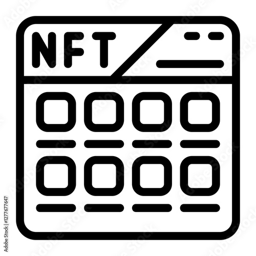 NFT Marketplace Line Icon