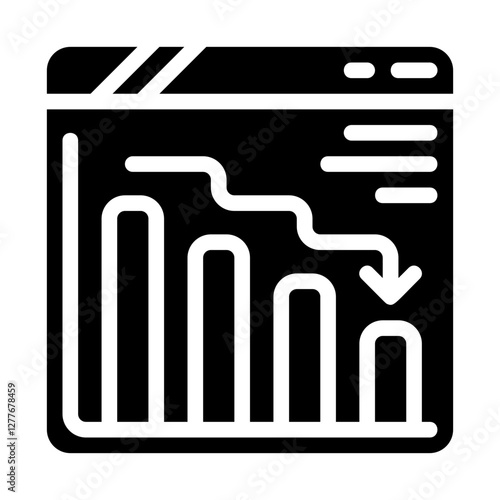 Stock Market Crash Solid Icon