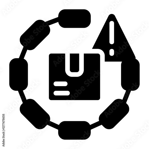 Supply Chain Disruption Solid Icon